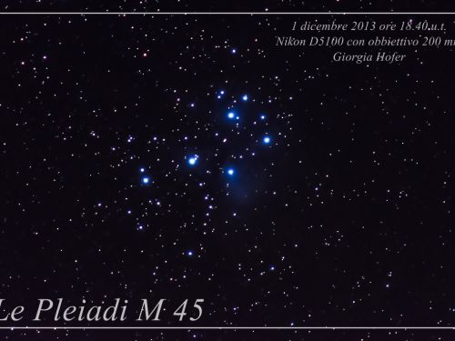 Ammasso aperto delle Pleiaidi M45